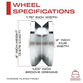 Amazon.com: Sidco Supply 4 Inch V-Groove Wheel - Solid Steel